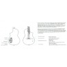 Guitarra Martínez Hispania TransBlack de Escenario