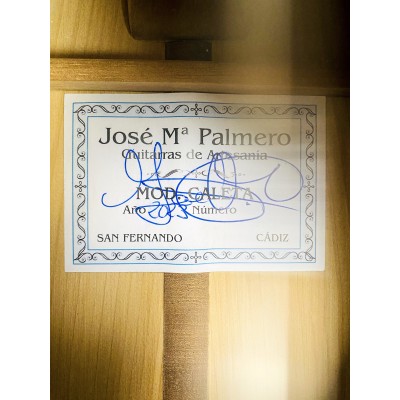 Guitarra Flamenca de José Palmero Modelo Caleta en Cipres y cedro luthier