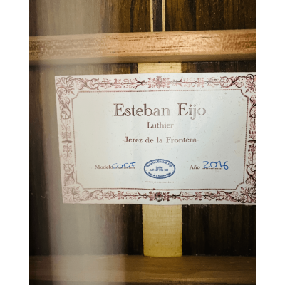 Guitarra Flamenca de Esteban Eijo - Cocobolo y Cedro. Año 2016