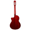 GUITARRA FLAMENCA JOSE GOMEZ AMPLIFICADA CAJA ESTRECHA ROJA con previo Joyo, incluye funda 10mm