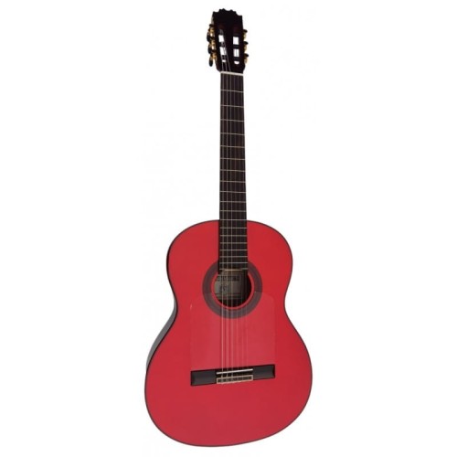 Guitarra Flamenca Tatay 90RS Roja. Fondo de Palosanto con Tapa Maciza de Abeto