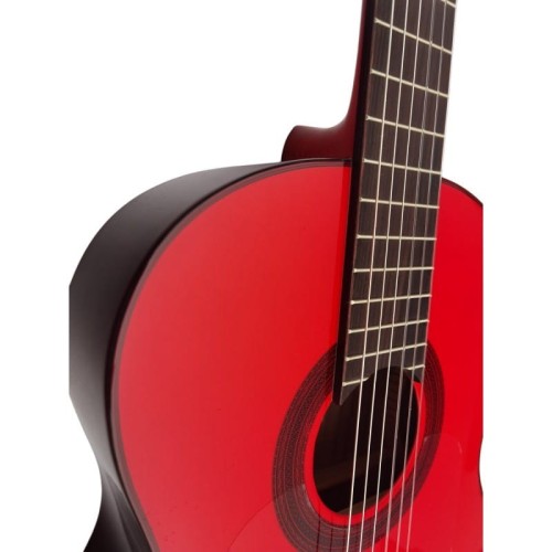 Guitarra Flamenca Tatay 90RS Roja. Fondo de Palosanto con Tapa Maciza de Abeto