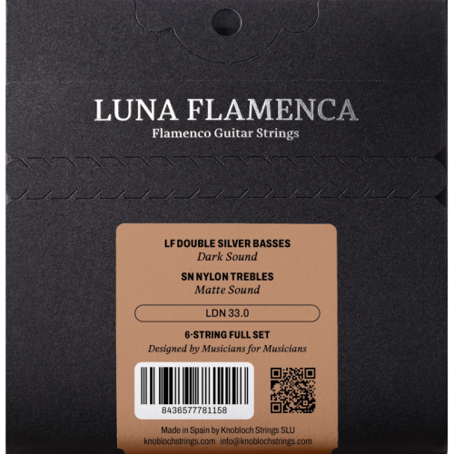 Knobloch Luna DS SN Low tensión 33.0 Juego de Cuerdas para Guitarra Clásica y Flamenca
