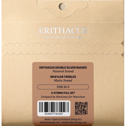 Knobloch Erithacus Nylon SN Media/Fuerte EDN 34.0 Juego de Cuerdas para Guitarra