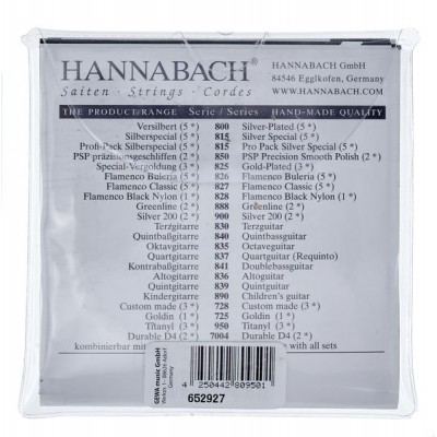 Hannabach 827 MT Juego de Cuerdas para Guitarra