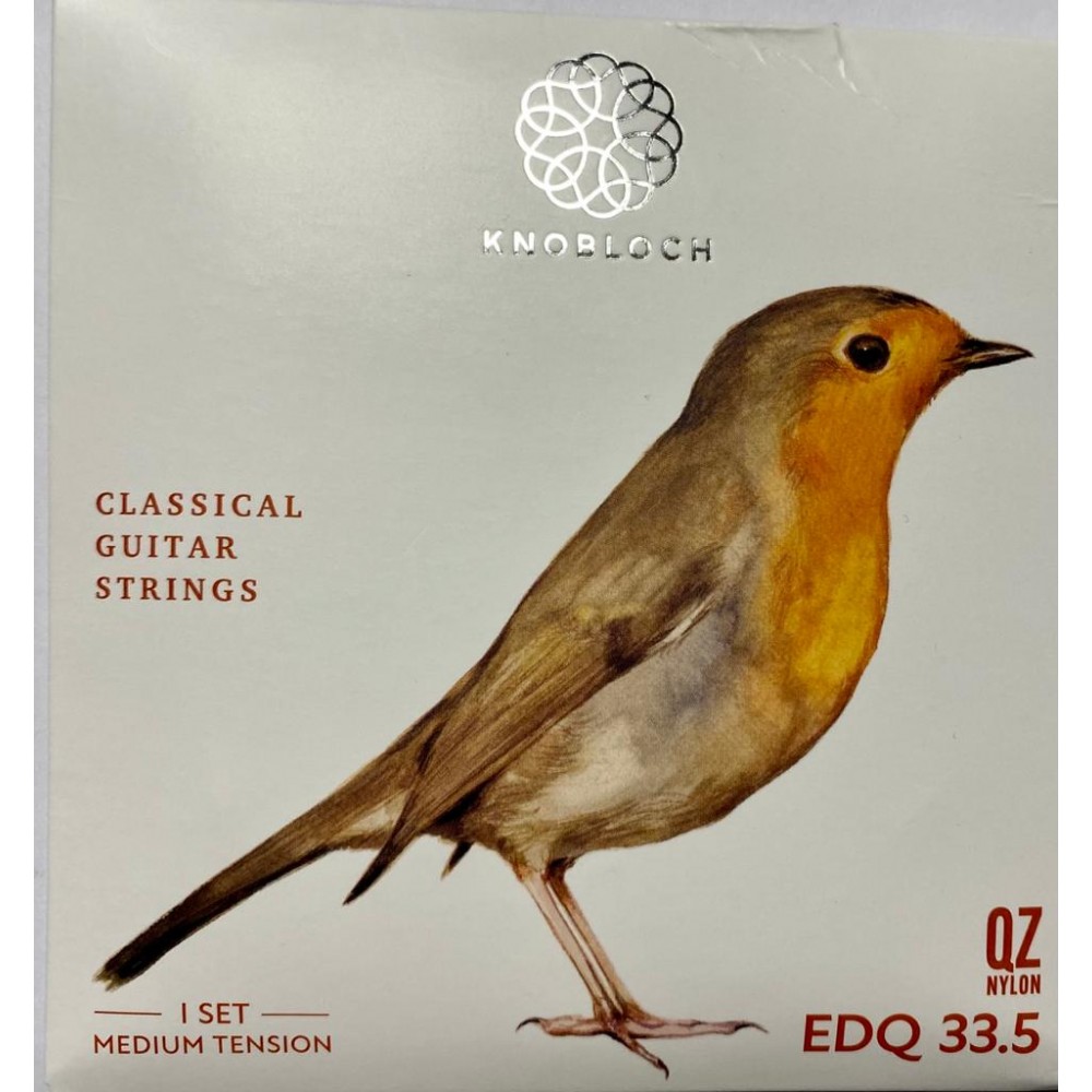 KNOBLOCH Strings - Corde Per Chitarra Spagnola, EDN33.0 ERITHACUS | Tensione Medio-bassa | Double Silver | Nylon Opaco, Suono Omogeno E Caldo, Set Corde Flamenco E Classico | Made In Italy