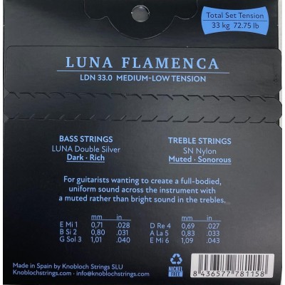 Knobloch Luna DS SN Medium-Low 33.0 Juego de Cuerdas para Guitarra