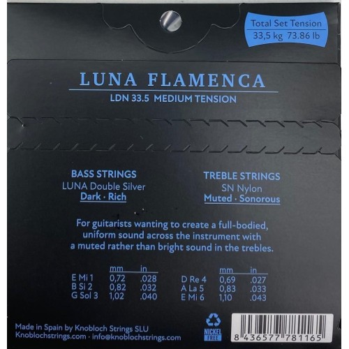 Knobloch Luna DS SN Medium 33.5 Juego de Cuerdas