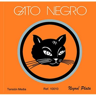 Gato Negro NYL. NEGRO/PLATA Juego de Cuerdas