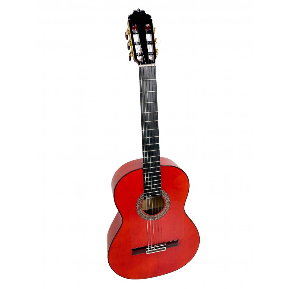 Guitarra Flamenca Hermanos Sanchis Solea Ciprés Roja con tapa de pino