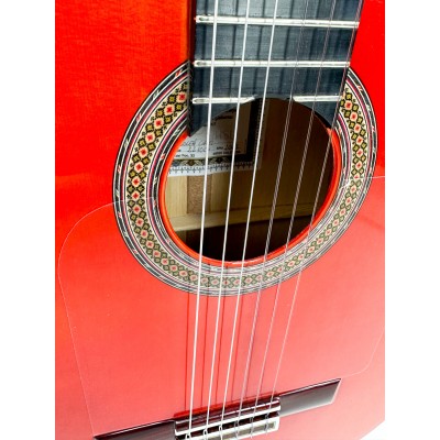 Guitarra Flamenca Hermanos Sanchis Solea Ciprés Roja con tapa de pino