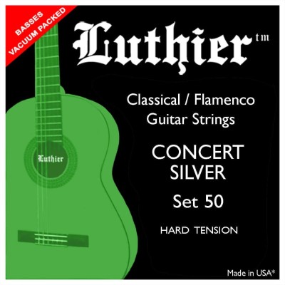 Luthier Concert Silver 50 Super Carbón. Juego de Cuerdas de Guitarra.