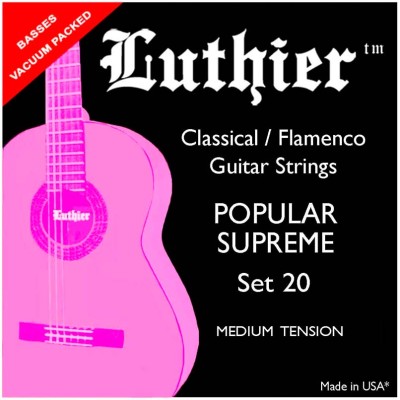 Luthier 20 Juego de Cuerdas de Guitarra Clásica y Flamenca.