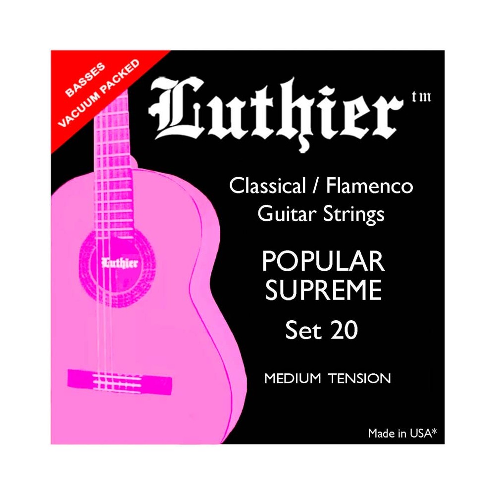 Luthier 20 Juego de Cuerdas de Guitarra Clásica y Flamenca.